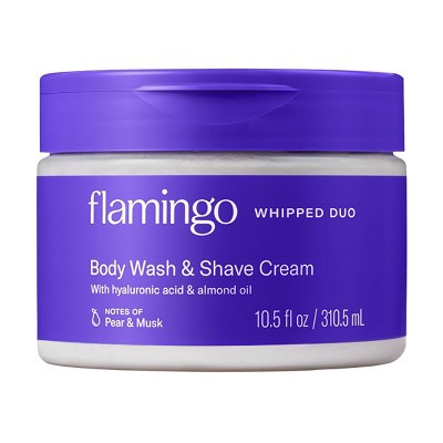 Flamingo Whipped 2-in-1 Body Wash and Shave Cream - Pear and Musk - 10.5oz | Target