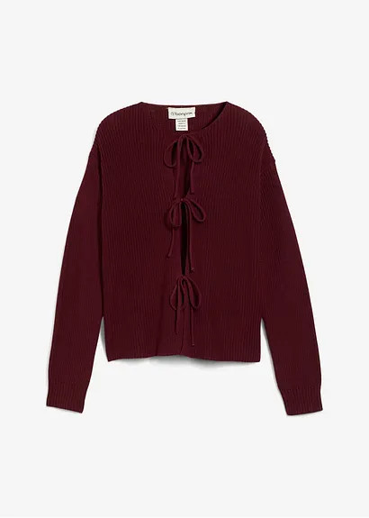 Strickjacke mit Schleifen-Detail | Bonprix DE