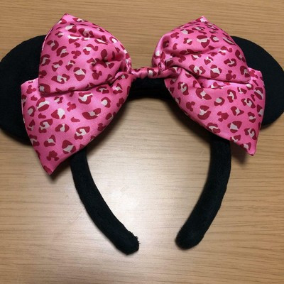 Tokyo Disney Resort Minnie Mouse Headband leopard ribbon pink Kawaii  | eBay | eBay US