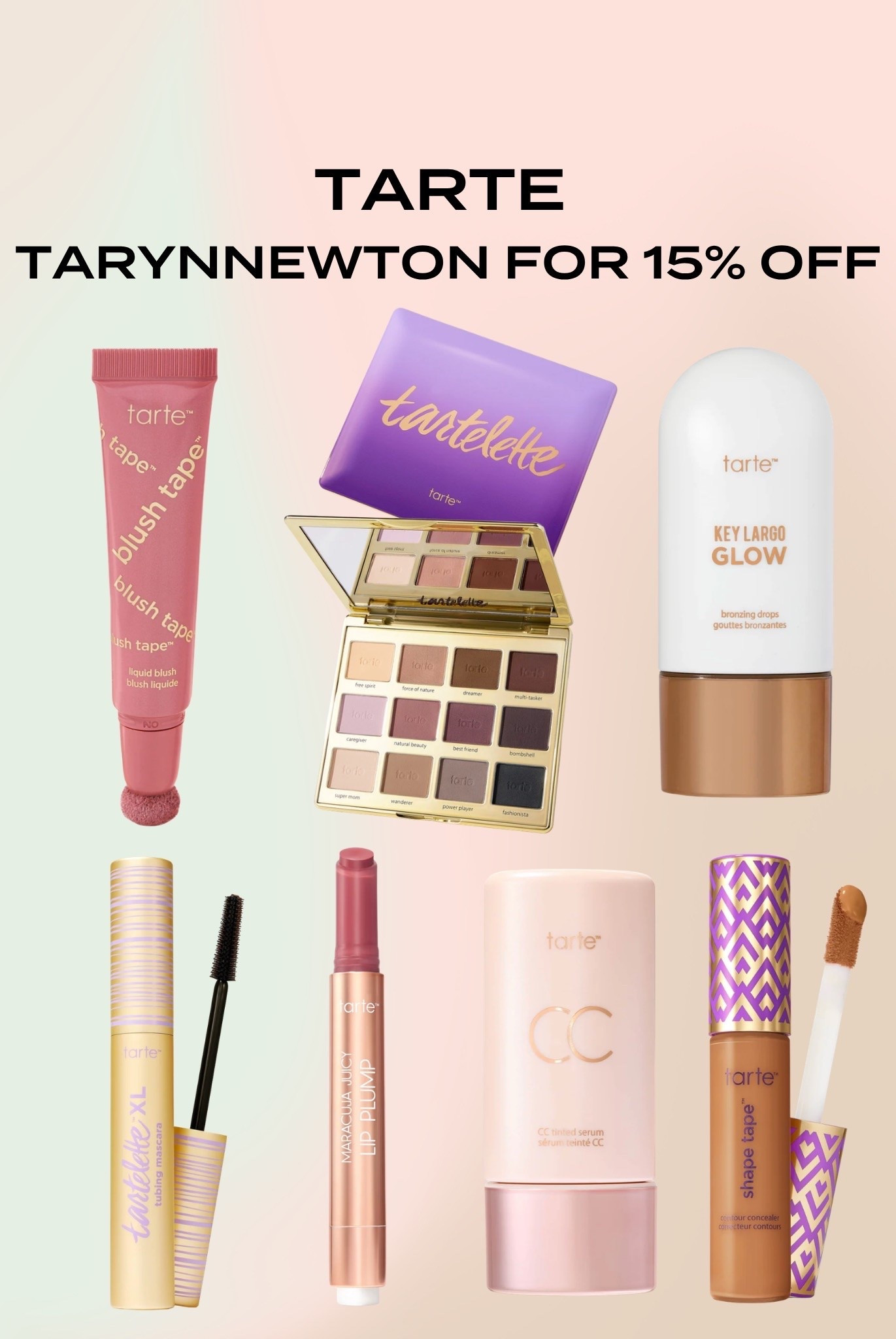 @Tarte sale!💜 Use code TARYNNEWTON for 15% off some of my favorite beauty products.

#LTKgrwm #LTKSaleAlert #LTKBeauty