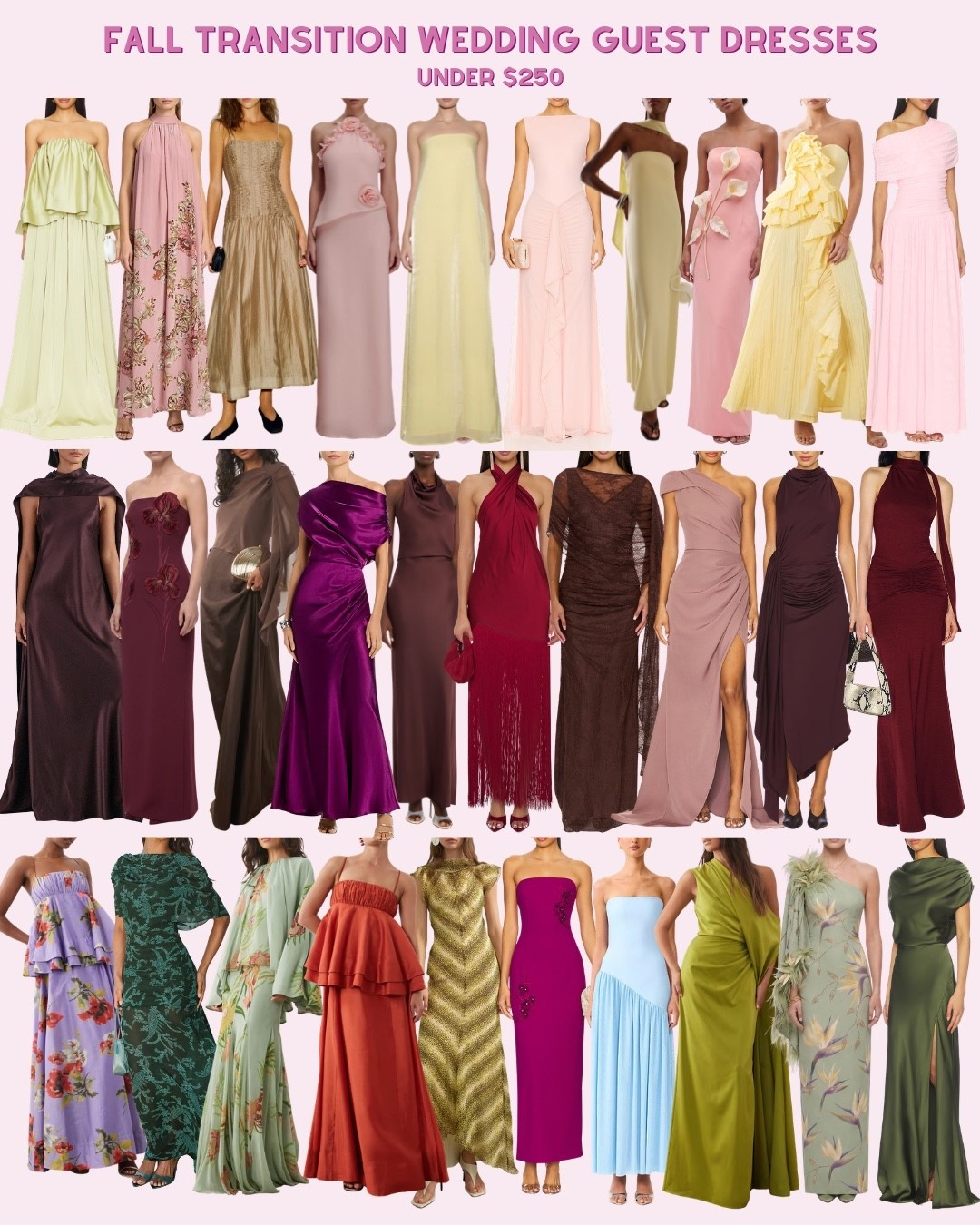 Fall transition wedding guest dresses under $250!!!!

#LTKWedding #LTKSeasonal #LTKootd