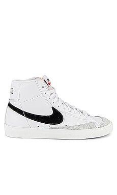 Nike Blazer Mid '77 Sneaker in White, Black & Sail from Revolve.com | Revolve Clothing (Global)