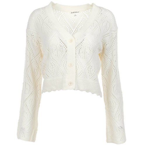 Juniors Solid Crop Sweater - White | bealls