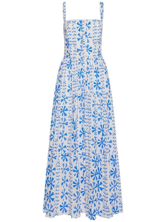 Jimena printed cotton midi dress | Luisaviaroma