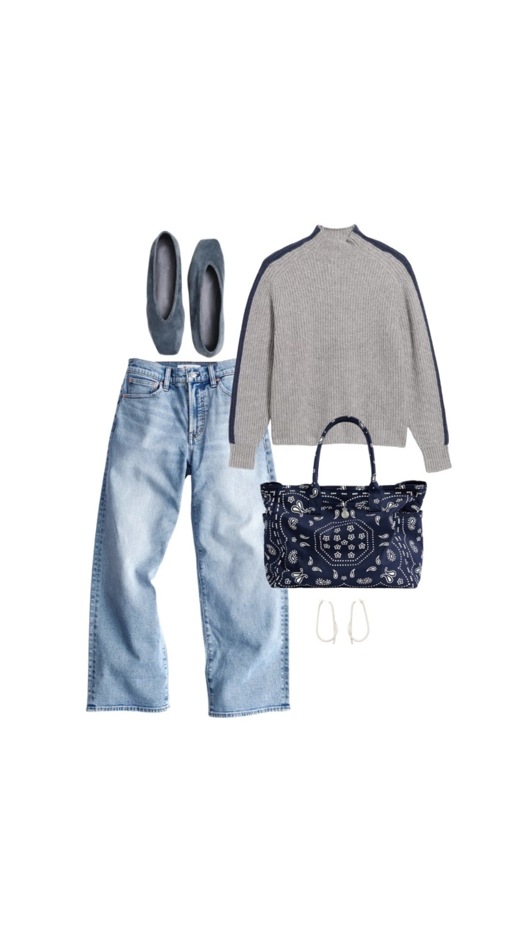 Cool tone blue outfit inspo for fall

Paisley tote, blue suede flats, affordable sweater, mockneck sweater

#LTKootd #LTKSaleAlert #LTKSeasonal