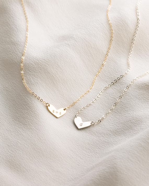 Alma Heart Necklace Personalized Heart Necklace  Custom - Etsy | Etsy (US)