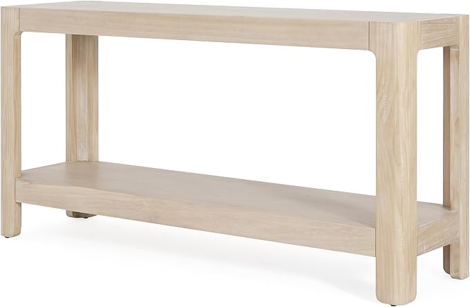 Modern Farmhouse Console Table - Elegant Minimalist Design, Premium Wood Veneer & Rounded Corners... | Amazon (US)