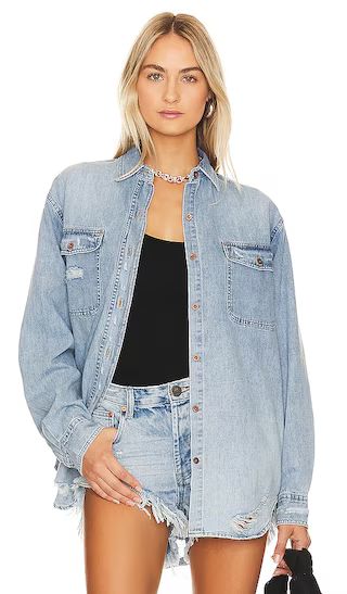 Classic Everyday Denim Shirt in Pacifica | Revolve Clothing (Global)