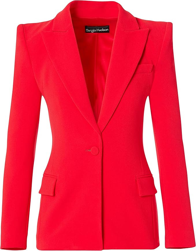 Amazon.com: Sergio Hudson, Single Breasted Blazer : Luxury Stores | Amazon (US)