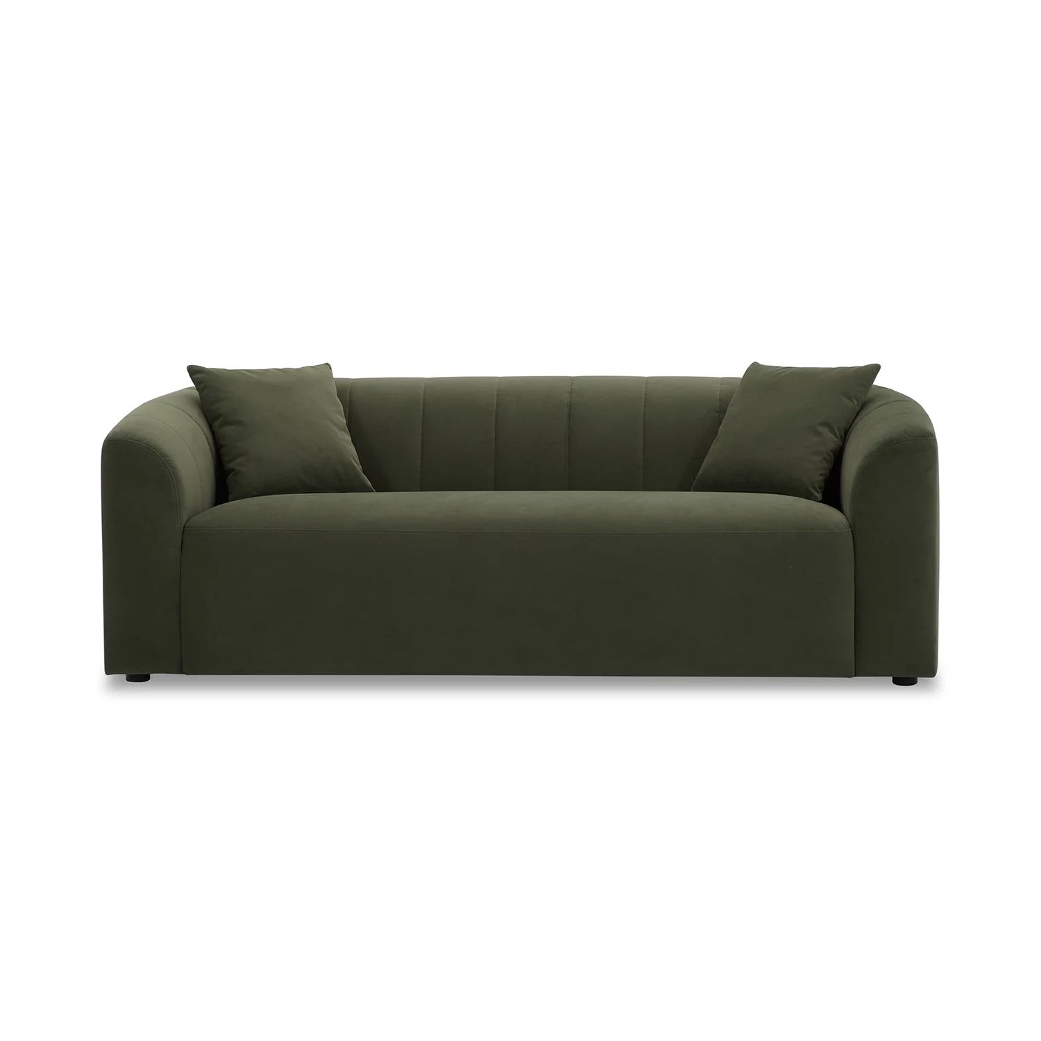 Cole & Rye Green Curve Sofa, Olive Velvet - Walmart.com | Walmart (US)