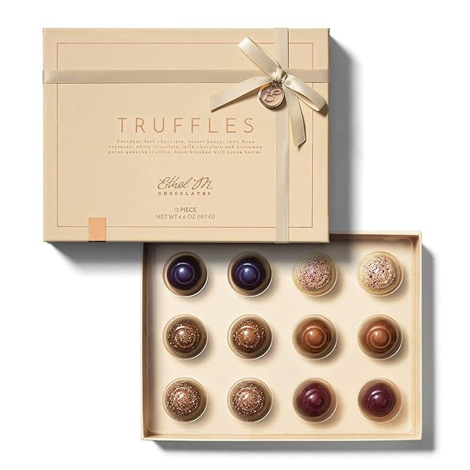 Ethel M Chocolates Premium Truffles Collection, Milk, Dark and White12-Piece Chocolate Ganache Go... | Amazon (US)