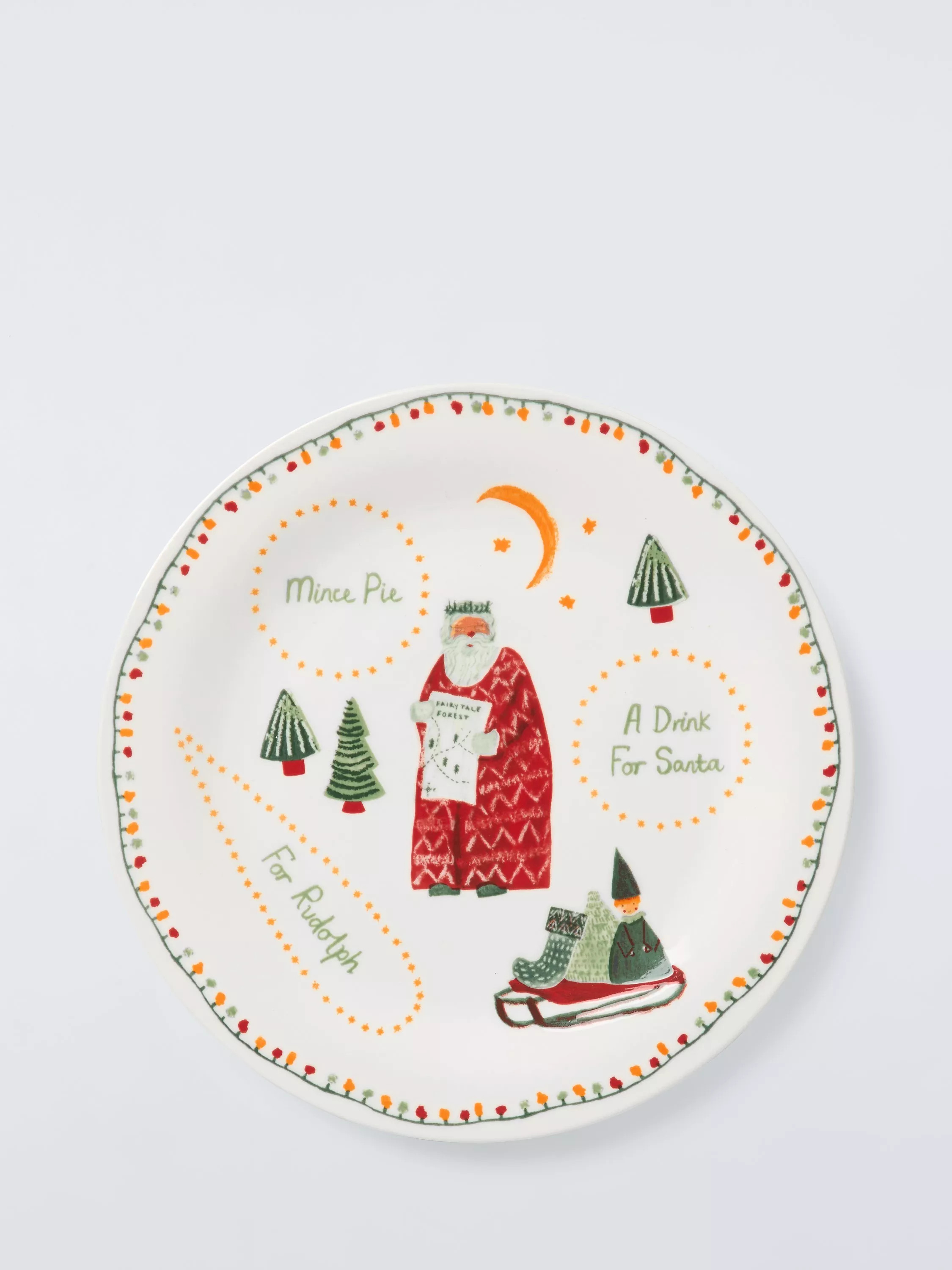 John LewisChristmas Eve Fine China Plate, 27cm, Multi | John Lewis (UK)
