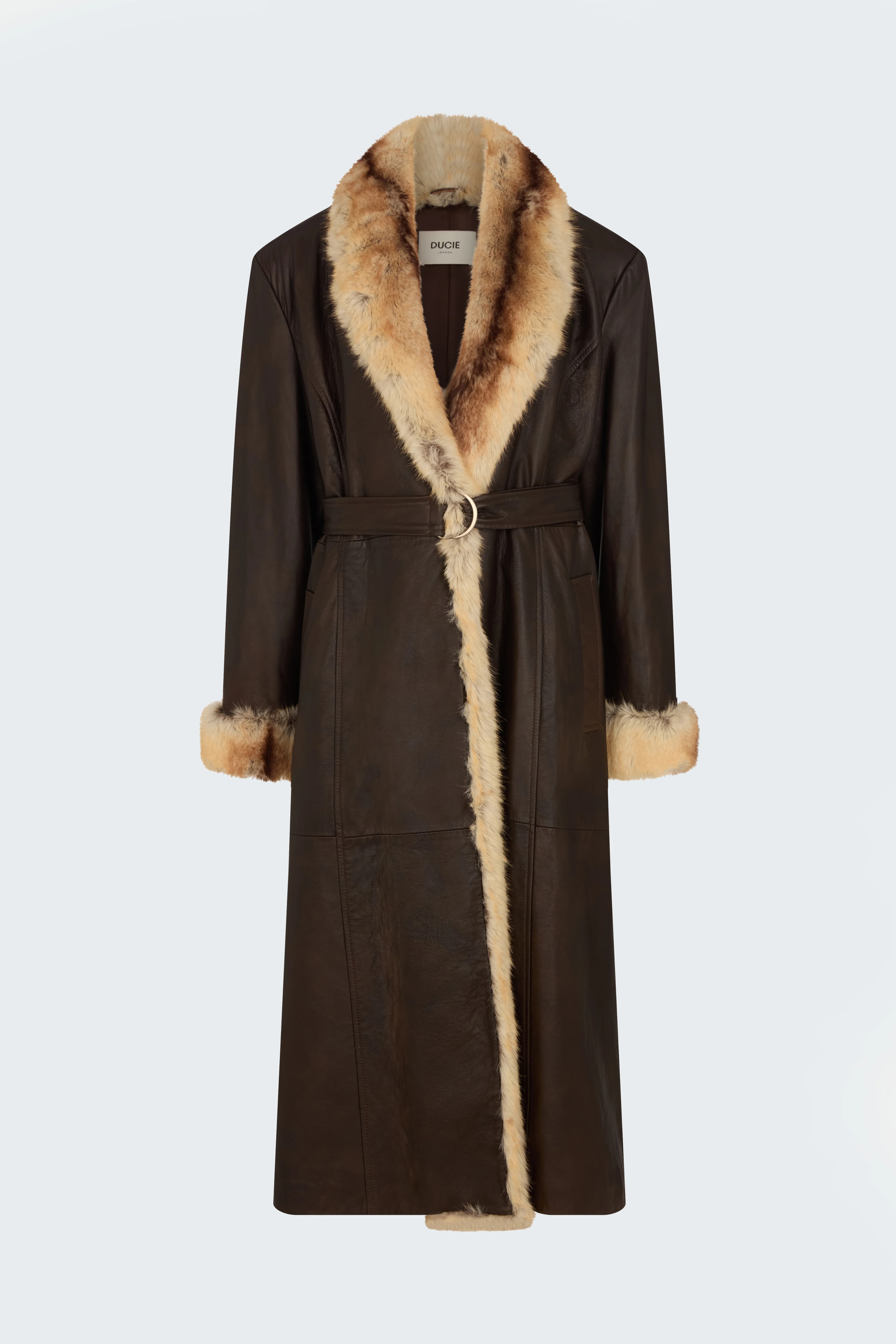 Freya Leather and Fur Coat | DUCIE