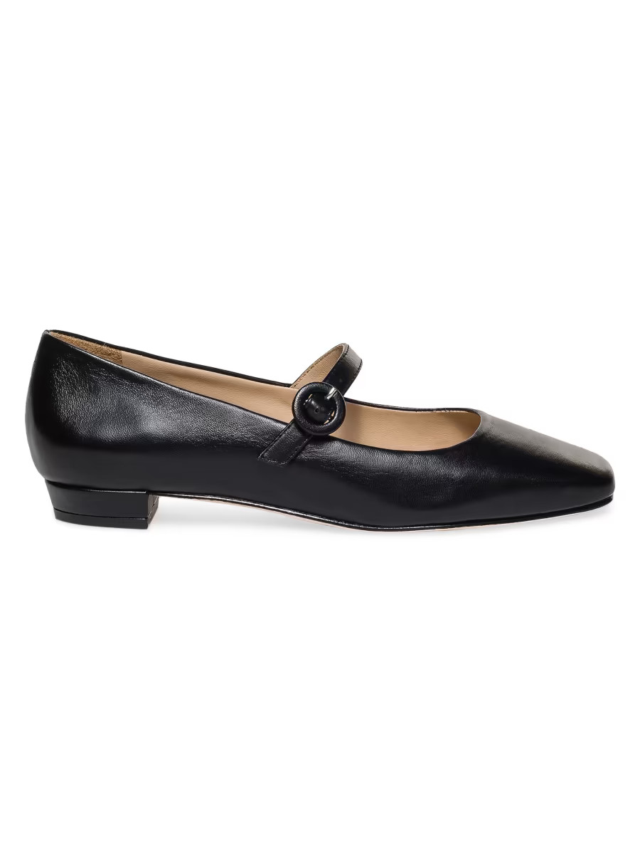 Gabriela Leather Mary Jane Flats | Saks Fifth Avenue