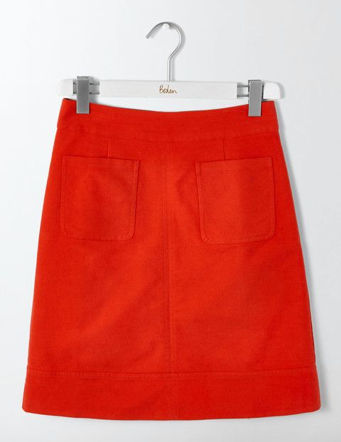 Dorchester Skirt (Post Box Red) | Boden (US)
