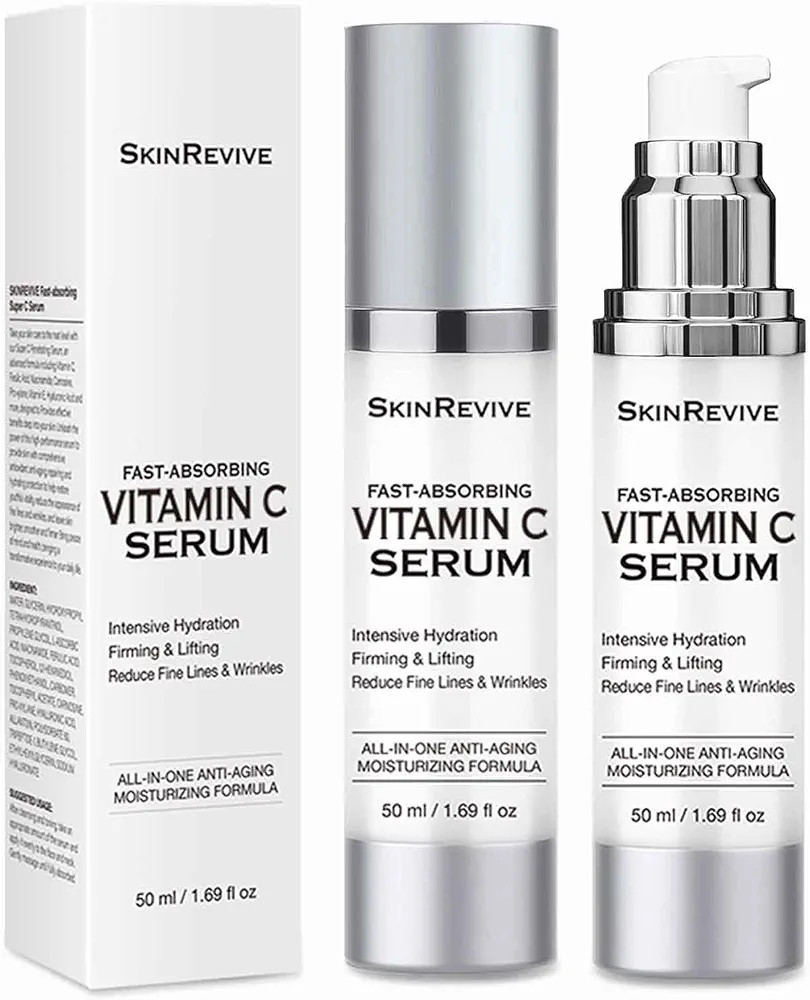SkinRevive Vitamin C Serum for Women over 70, Vitamin C Serum for Mature Skin Face Hydrates, Firms, Lifts, Targets Age Marks, Wrinkles and Smoothes Skin Texture 1.69 fl oz Pack of 2 | Amazon (US)