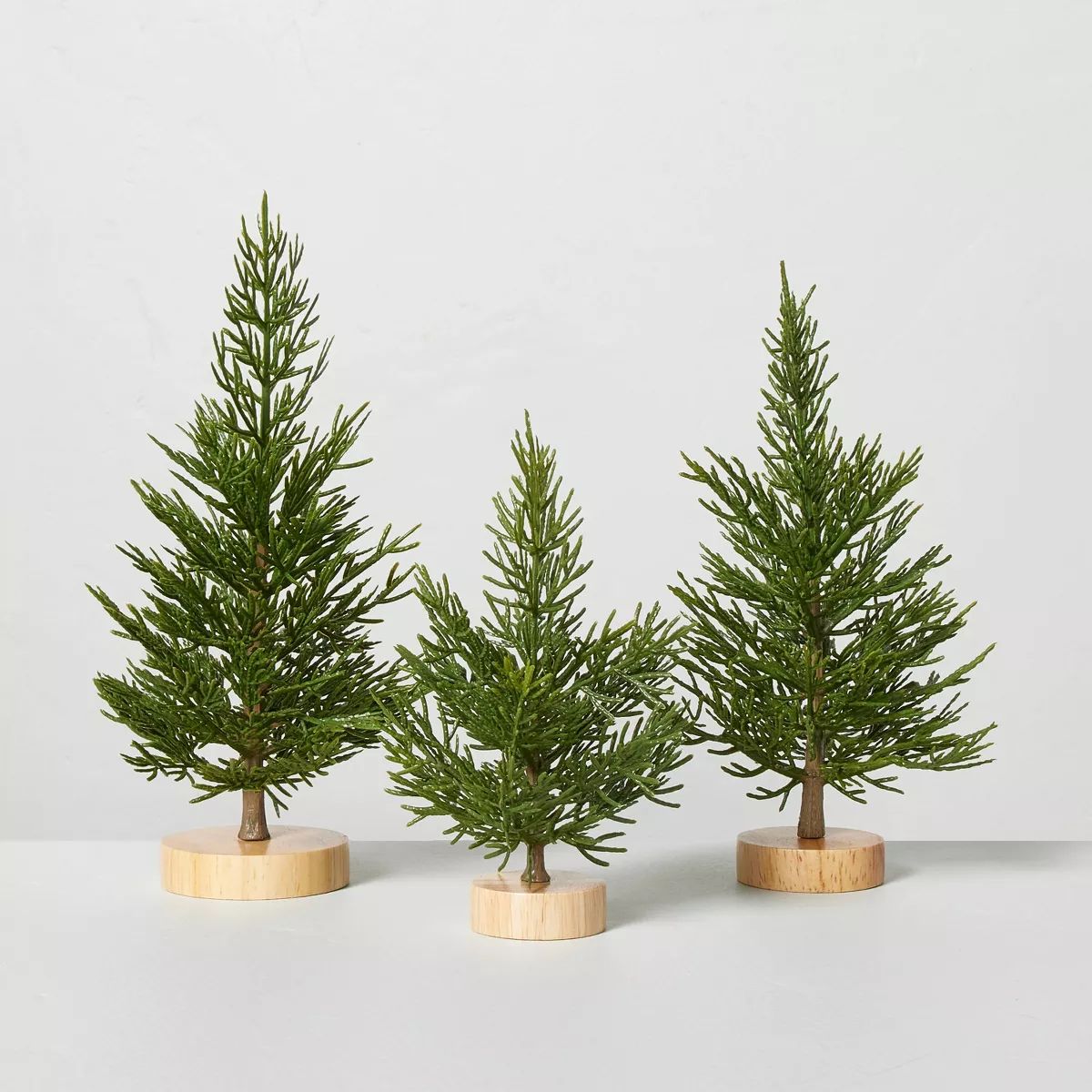 Decorative Mini Cypress Christmas Trees (Set of 3) - Hearth & Hand™ with Magnolia | Target