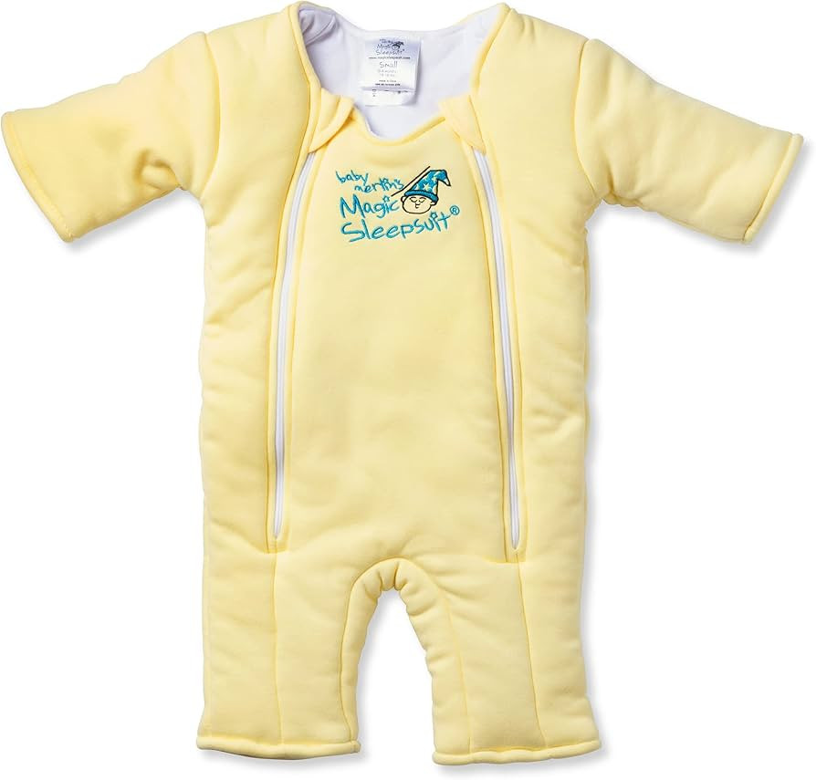 Baby Merlin's Magic Sleepsuit - 100% Cotton Baby Transition Swaddle - Baby Sleep Suit - Yellow - ... | Amazon (US)