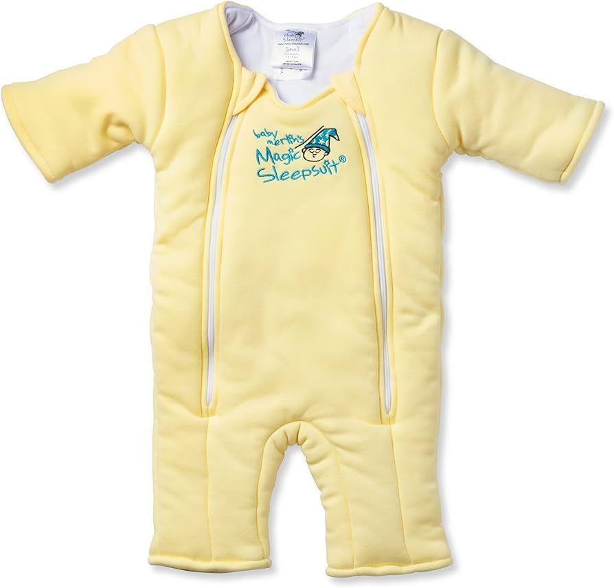 Baby Merlin's Magic Sleepsuit - 100% Cotton Baby Transition Swaddle - Baby Sleep Suit - Yellow - ... | Amazon (US)