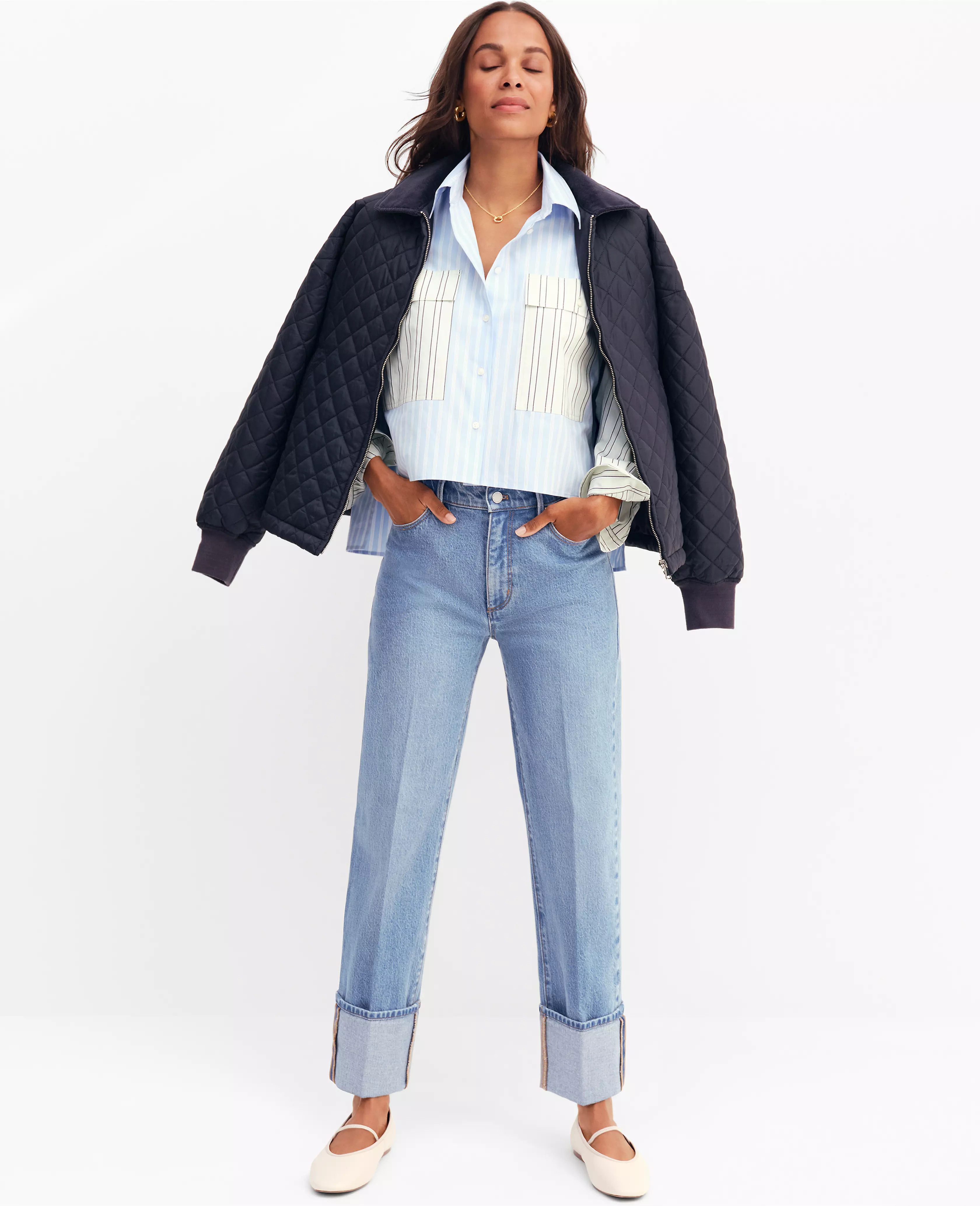 The Cuffed Straight Jean | Ann Taylor