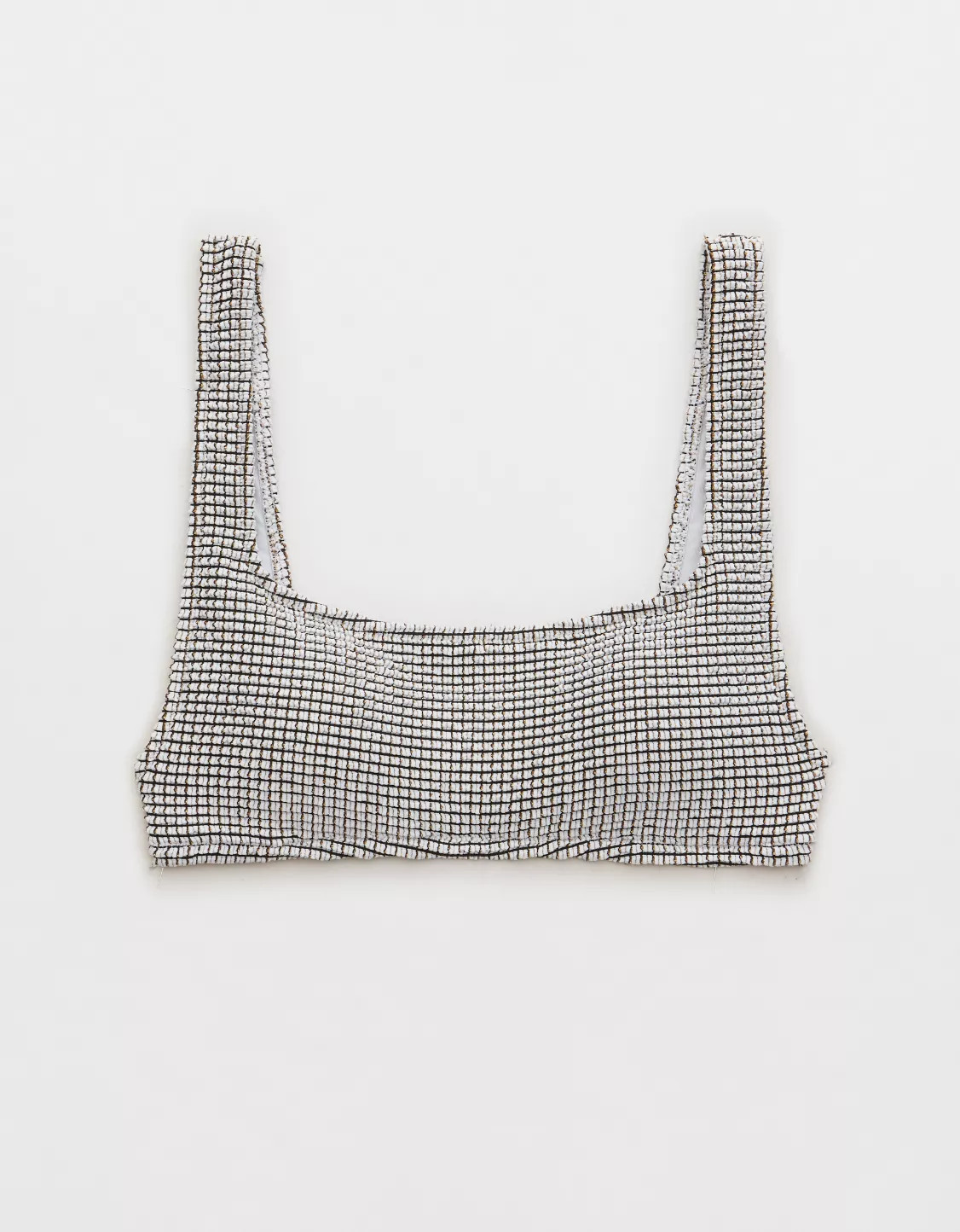 Aerie Lurex Crinkle Scoop Bikini Top | Aerie