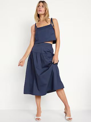 Dropped-Waist Midi Skirt | Old Navy (US)