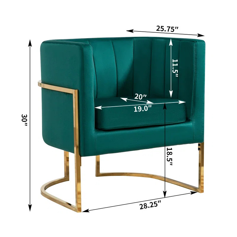 Zianah Velvet Barrel Chair (Set of 2) | Wayfair North America