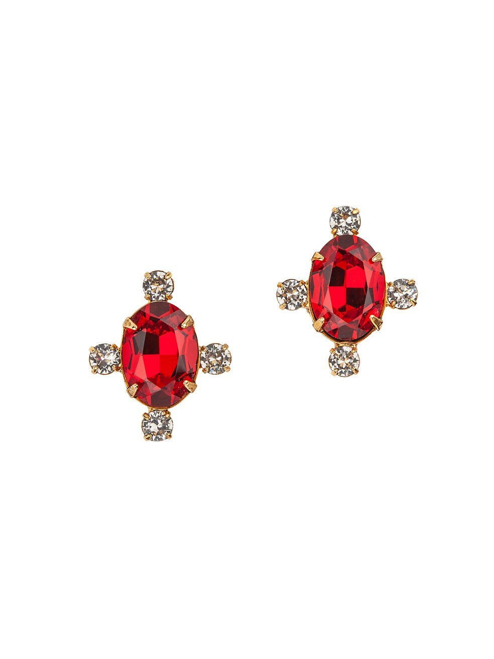 Jennifer Behr Alice Goldtone &amp; Crystal Stud Earrings | Saks Fifth Avenue