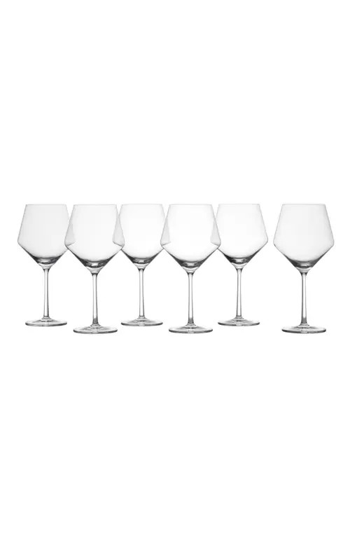 Schott Zwiesel Pure Set of 6 Burgundy Wine Glasses in Clear at Nordstrom | Nordstrom