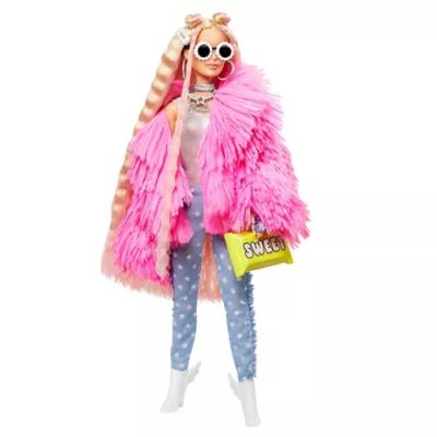 Mattel® Barbie™ Pink Fluffy Jacket Extra Doll | Bed Bath & Beyond | Bed Bath & Beyond