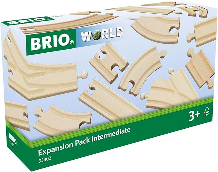 BRIO World Expansion Pack Intermediate - Works with All BRIO Train Sets - FSC-certified 16-Piece ... | Amazon (US)