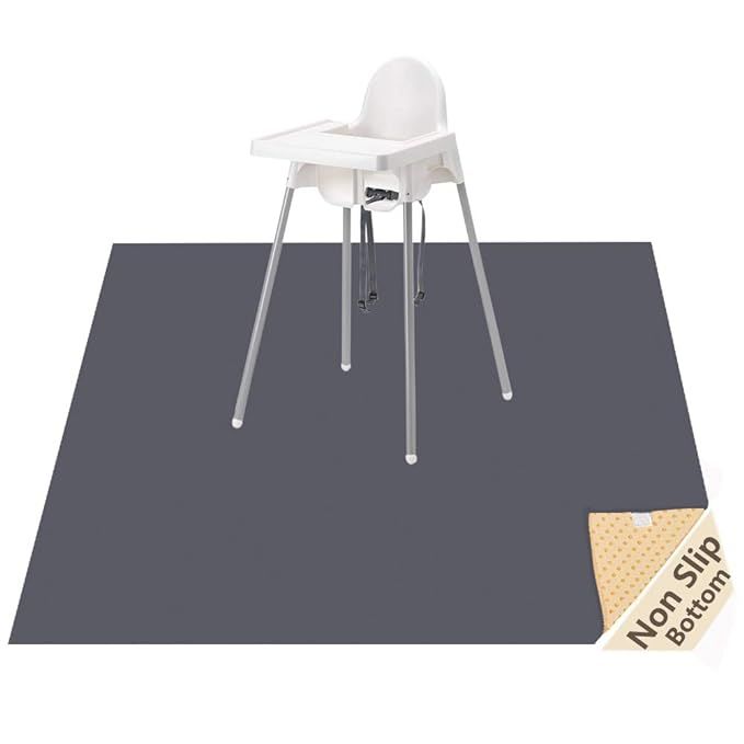 Splat Mat for Under High Chair/Arts/Crafts, WOMUMON Washable Spill Mat Waterproof Anti-Slip Floor... | Amazon (US)