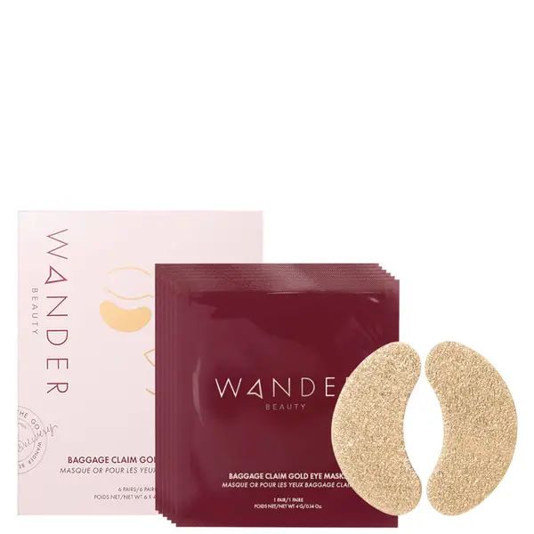 Wander Beauty Baggage Claim Eye Masks (Pack of 6) - Gold | Skinstore