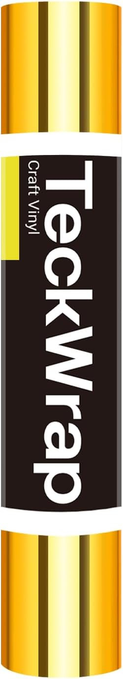 TECKWRAP Mirror Chrome Bubble Free Adhesive Vinyl Permanent Vinyl with Air Channels for DIY Craft... | Amazon (US)