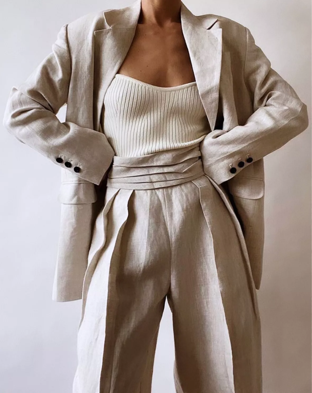 Linen oversized blazer - Women curated on LTK