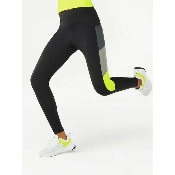 Love & Sports Women's High Rise Colorblocked Leggings - Walmart.com | Walmart (US)