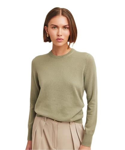 NAADAM Women's The Original Cashmere Crewneck Sweater, Sage, S | Amazon (US)