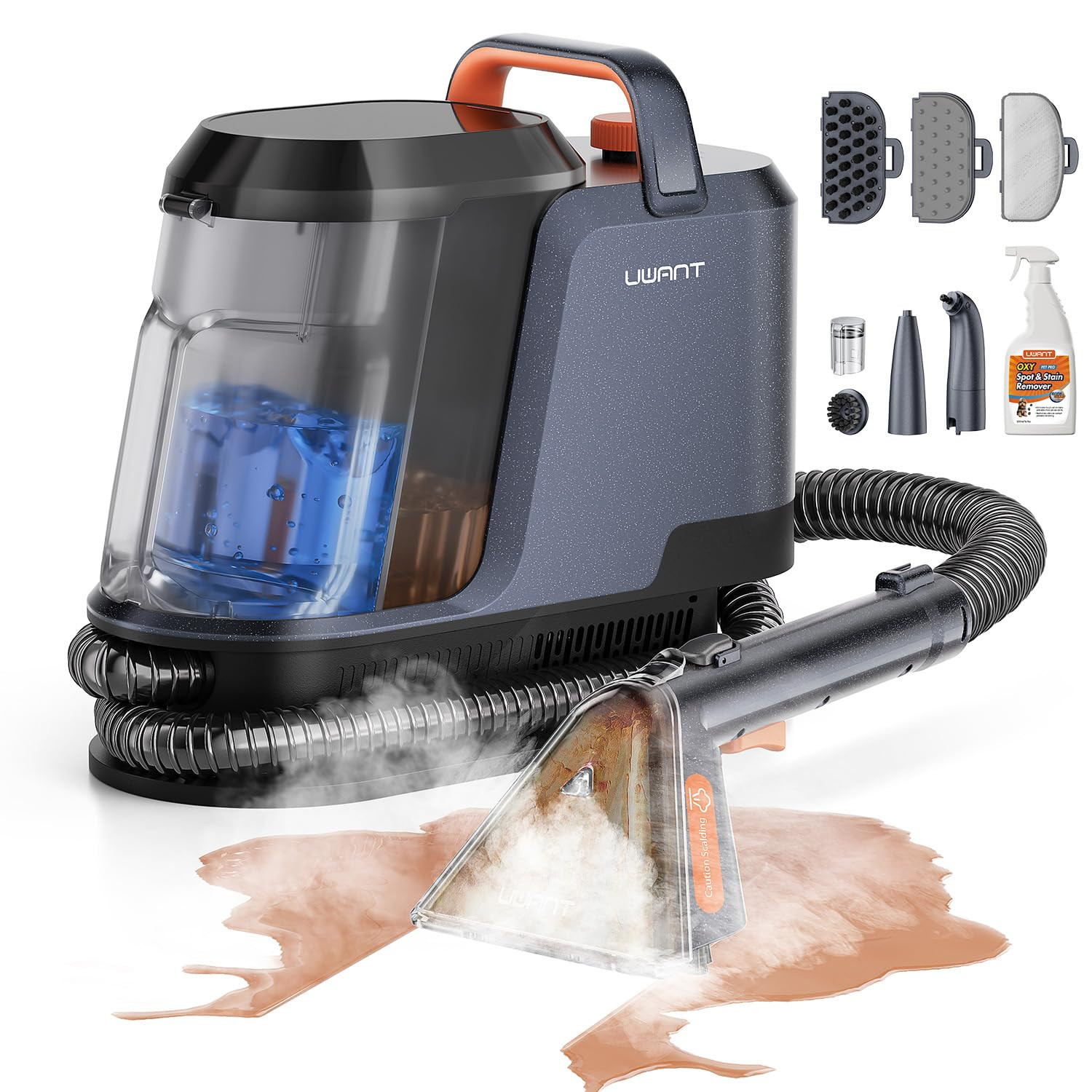 Uwant Carpet Cleaner Machine with Steam&Hot&Cold Water Models 18Kpa Powerful Suction Upholstery C... | Amazon (US)