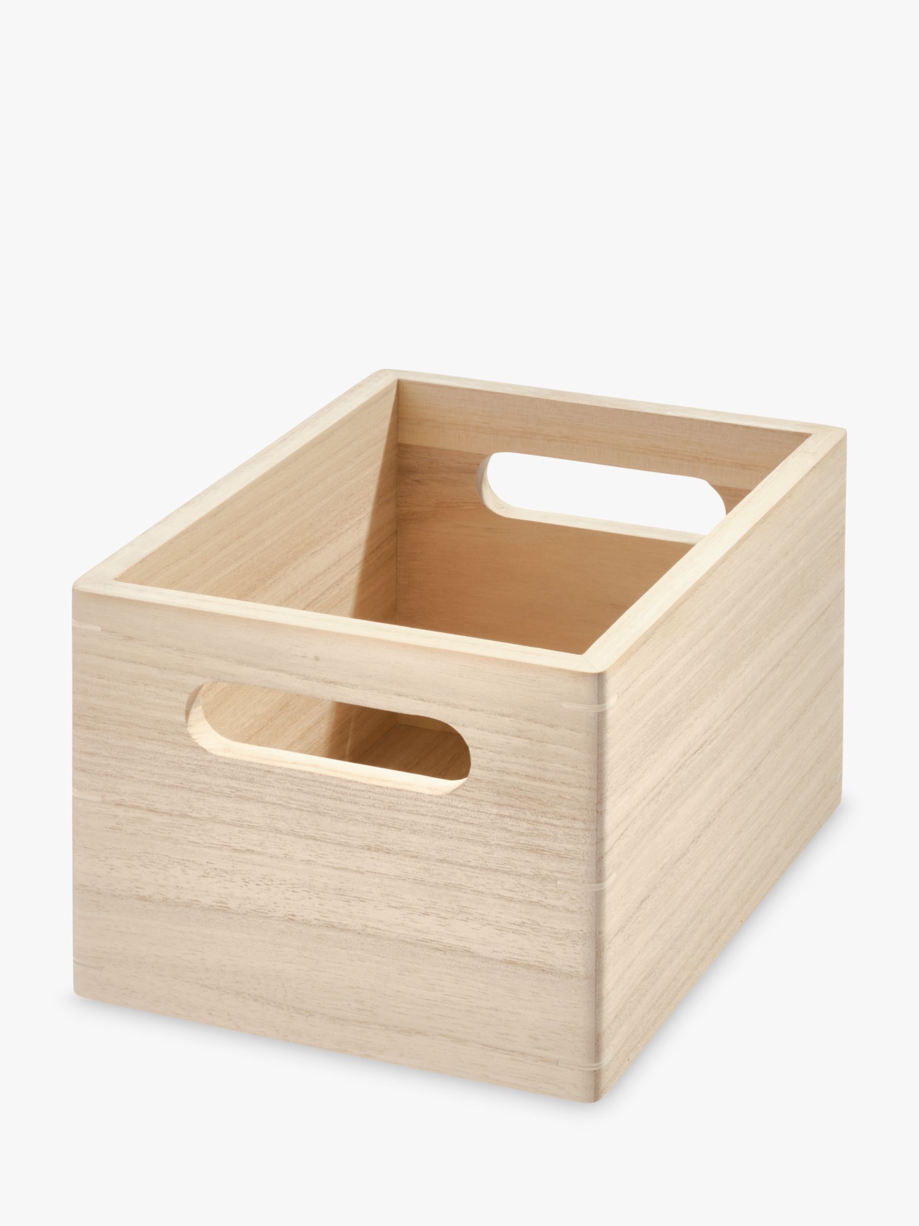 The Home Edit by iDesign Paulownia Wood Skinny Storage Bin | John Lewis (UK)