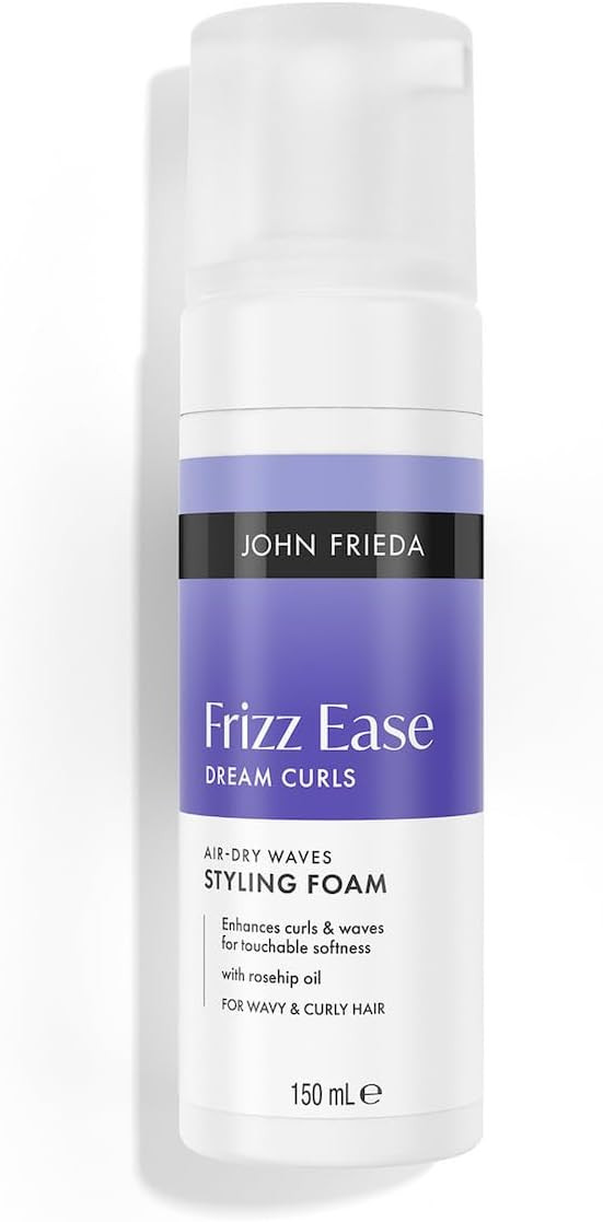 John Frieda Frizz Ease Dream Curls Air Dry Waves Styling Foam 150ml. Curl Booster for Wavy Hair M... | Amazon (UK)