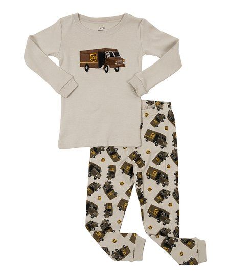 Gray UPS Pajama Set - Toddler & Kids | Zulily