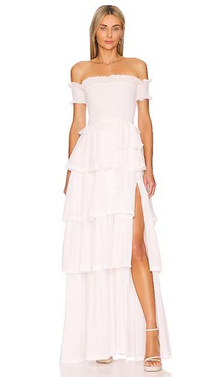 Angelina Gown in White | Revolve Clothing (Global)