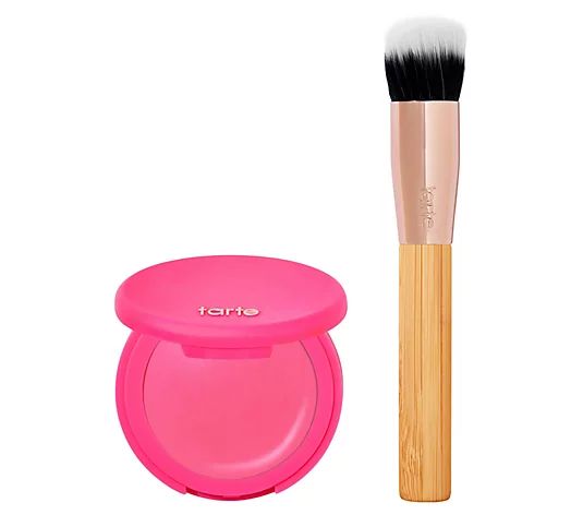 tarte Maracuja Juicy pH Adjusting Blush with Brush | QVC