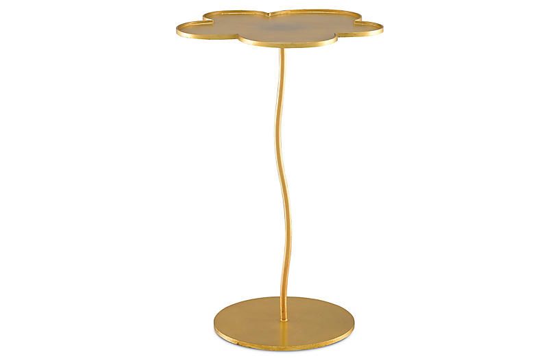 Fleur Accent Table, Gold Leaf | One Kings Lane
