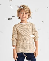Baby And Toddler Boys Shaker Stitch Sweater - cream | The Children's Place