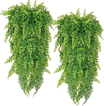 Artificial Hanging Vines Plants Fake Ivy Ferns for Outdoor UV Resistant for Wall Indoor Hanging B... | Amazon (US)