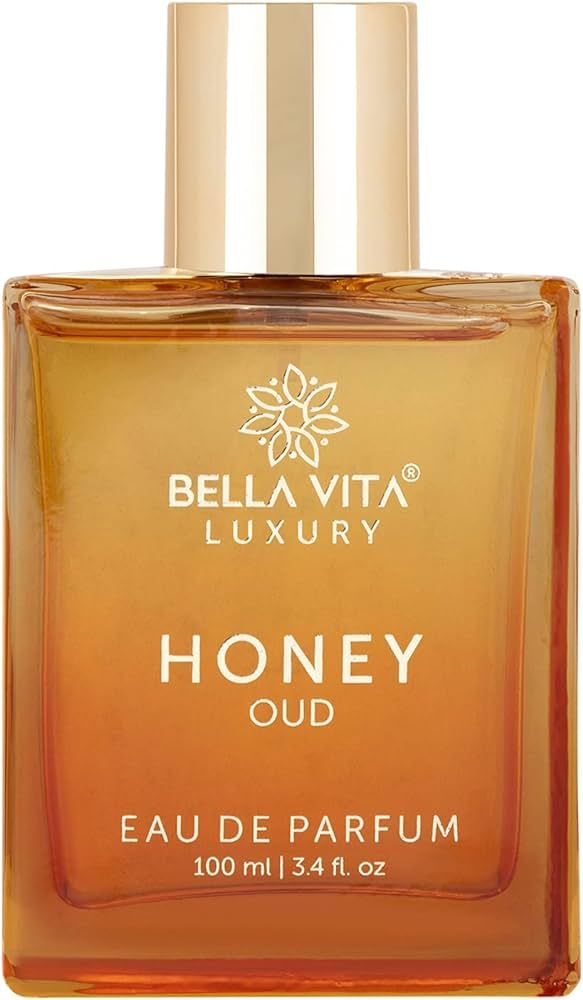 Bella Vita Luxury Honey Oud Eau de Parfum (3.4 fl. oz.) | Patchouli, Vanilla, Bergamot, Floral & Spicy + Made with Clean & Vegan Essentials Oils + Cruelty Free | Amazon (US)