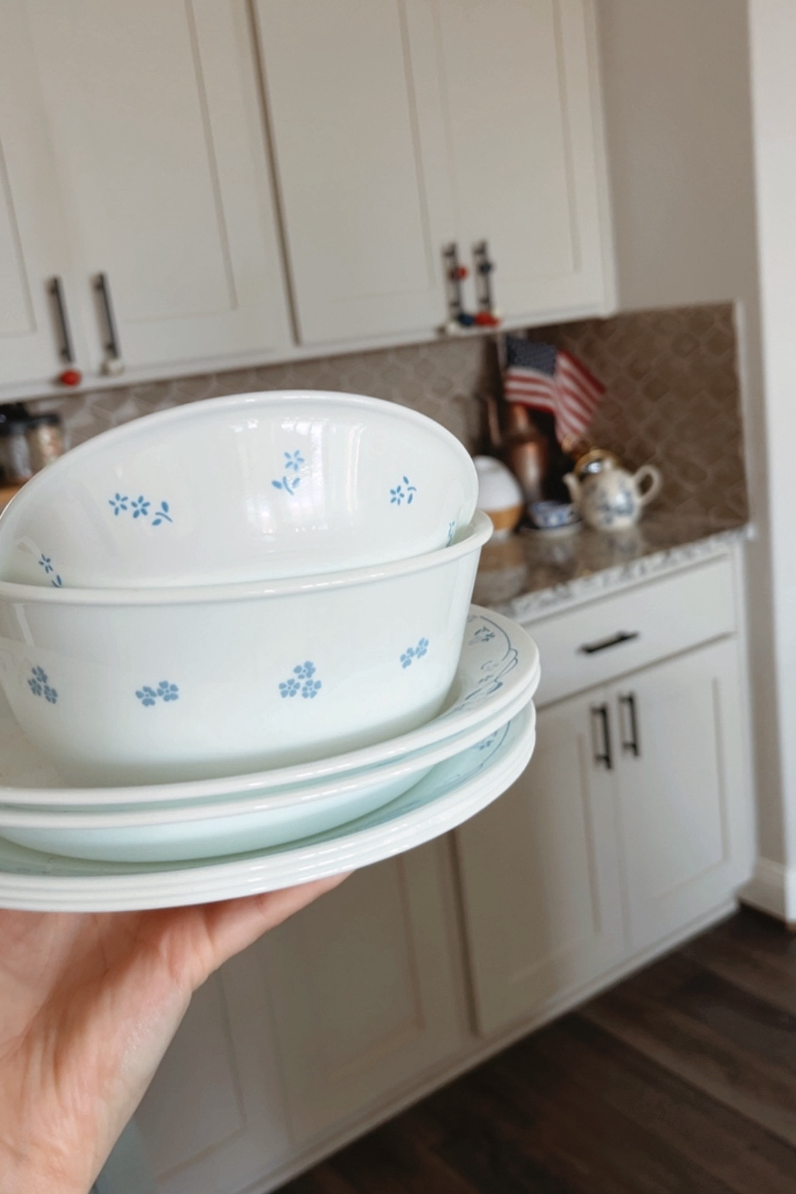 Finding safe (and cute) dining sets can be a struggle! But I love these glass plates that are made in the USA. They have such a cute vintage cottage vibe to them and I love that they don’t break easy (perfect for little)

The ones I got where: 
• provincial blue
• lilac blush
• winter frost white 
• secret garden 
• country cottage 

#LTKFamily #LTKHome