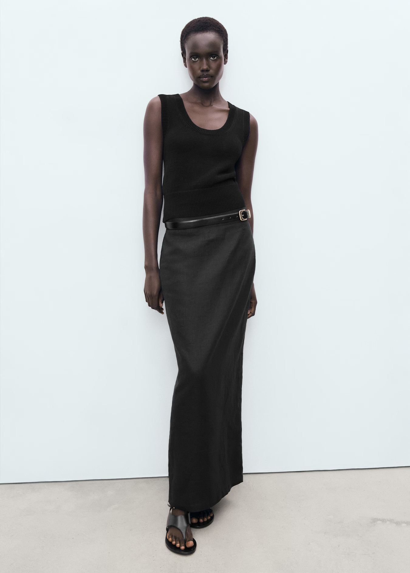 Linen pencil skirt - Women | MANGO United Kingdom | MANGO (UK)