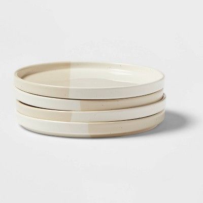 8" 4pk Stoneware Catlett Plates White - Threshold™ | Target